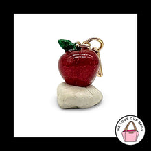 Load image into Gallery viewer, Rare NEW COACH APPLE Glitter Resin Dinky Bag Charm Bracelet Zipper Hang Tag Fob