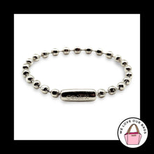 Load image into Gallery viewer, New COACH 4" BALL CHAIN Bag HangTag Charm Fob Embossed 2.4mm Silver Nickel Metal