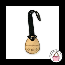 Load image into Gallery viewer, VINTAGE Y2K DOONEY & BOURKE Bag Charm Hang Tag Orange Duck Black Leather Fob