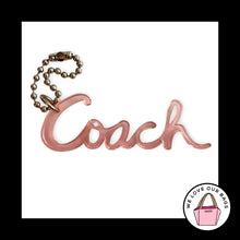 Load image into Gallery viewer, COACH POPPY Pink SCRIPT Hang Tag Key Fob Bag Charm Keychain Fob Plastic Nickel