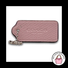 Load image into Gallery viewer, COACH HANG TAG 2" Bag Charm Keychain Fob New York Pink Pebbled Leather Nickel