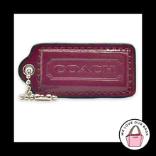 Load image into Gallery viewer, COACH HANG TAG 2.25" Magenta Dark Pink Patent Leather Bag Charm Keychain Fob