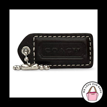 Load image into Gallery viewer, COACH Y2K VINTAGE Hang Tag 2" Espresso Brown Leather Bag Charm Keychain Fob
