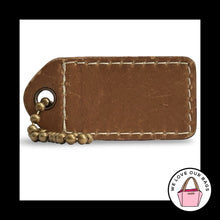Load image into Gallery viewer, 65th Anniversary COACH Y2K VINTAGE Hang Tag 2.5" Brown Leather Bag Charm Fob