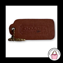 Load image into Gallery viewer, COACH VINTAGE LEATHERWARE Brown Glovetanned Leather Hang Tag Bag Charm Keychain