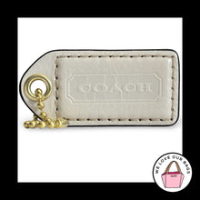 Load image into Gallery viewer, COACH 65th Anniversary Y2K VINTAGE Hang Tag 2.5" White Leather Bag Charm Large