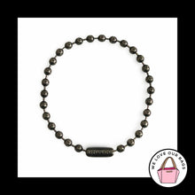 Load image into Gallery viewer, COACH 6" BALL CHAIN Gunmetal Metal Gray Bag Hang Tag Charm Fob Embossed 3.2mm