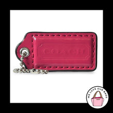 Load image into Gallery viewer, COACH HANG TAG 2" Pink Patent Leather Nickel Bag Charm Keychain Fob Medium