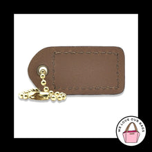 Load image into Gallery viewer, 1.5" Y2K VINTAGE COACH Camel Suede Brown Leather Fob Bag Charm Keychain Hang Tag