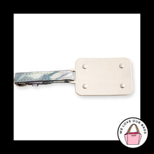 Load image into Gallery viewer, B. MAKOWSKY Tie Dyed Bag Charm Silver Metal Leather Buckle Hang Tag Keychain Fob