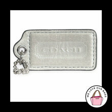 Load image into Gallery viewer, Rare COACH POPPY GLAM Hang Tag 2.5" Shimmer Leather Bag Charm Keychain Fob Large