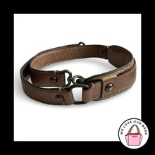 Load image into Gallery viewer, COACH BAG STRAP Bronze Brown Leather Gray Gunmetal Replacement Purse Shoulder