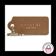 Load image into Gallery viewer, COACH NEW YORK Hang Tag 1.75" Gold Brass Metal Bag Charm Keychain Fob Medium