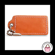 Load image into Gallery viewer, COACH HANG TAG 2.5" Pink and Orange Leather Bag Charm Keychain Fob Nickel Large