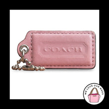 Load image into Gallery viewer, COACH HANG TAG 2.5" Pink and Orange Leather Bag Charm Keychain Fob Nickel Large