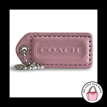 Load image into Gallery viewer, COACH Y2K VINTAGE Hang Tag 2" Soho Pink Leather Bag Charm Keychain Fob Nickel