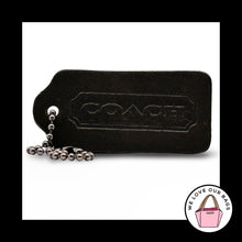 Load image into Gallery viewer, COACH VINTAGE DOUBLESIDED Hang Tag Bag Charm Keychain Fob Grey Gray Leather
