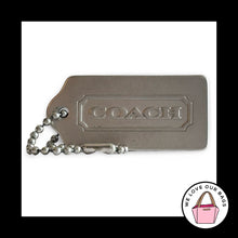 Load image into Gallery viewer, VINTAGE Y2K COACH Hang Tag 1.75" Brushed Silver Nickel Metal Bag Charm Keychain