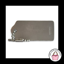 Load image into Gallery viewer, VINTAGE Y2K COACH Hang Tag 1.75" Brushed Silver Nickel Metal Bag Charm Keychain