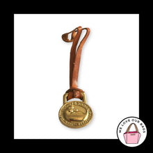 Load image into Gallery viewer, VINTAGE Y2K DOONEY & BOURKE Gold Brass Duck Brown Leather Bag Charm Hang Tag Fob
