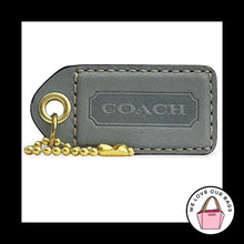 Load image into Gallery viewer, COACH Y2K VINTAGE Hang Tag 2.5" Denim Blue Leather Bag Charm Keychain Fob Large