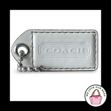 Load image into Gallery viewer, COACH Y2K VINTAGE Hang Tag 2.5" Chalk White Leather Bag Charm Keychain Fob Large