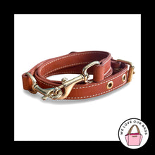 Load image into Gallery viewer, DOONEY & BOURKE BAG STRAP Brown Smooth Leather Gold Replacement Purse Shoulder