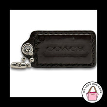 Load image into Gallery viewer, COACH HANG TAG Bag Charm Keychain Fob Mahogany Brown Polished Leather 3" XL