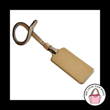 Load image into Gallery viewer, COACH HANG TAG Thick Gold Metal & Croc Leather Strap Loop Bag Charm Keychain Fob
