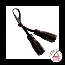 Load image into Gallery viewer, VINTAGE Y2K COACH Brown Leather Tassel Strap Bag Charm Hang Tag Keychain Fob