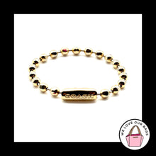Load image into Gallery viewer, COACH 4" Embossed BALL CHAIN 3.2mm Bright Brass Metal Bag Hang Tag Charm Fob