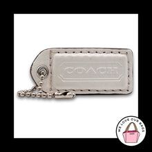Load image into Gallery viewer, COACH Y2K VINTAGE Hang Tag Bag Charm Keychain Fob White & Orange Leather 2"