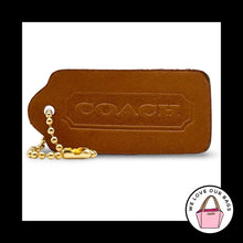 Load image into Gallery viewer, VINTAGE COACH Cappuccino Brown Glovetanned Leather Bag Charm Keychain Hang Tag
