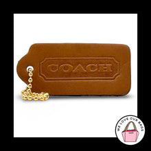 Load image into Gallery viewer, VINTAGE COACH Cappuccino Brown Glovetanned Leather Bag Charm Keychain Hang Tag