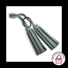 Load image into Gallery viewer, COACH LEGACY Blue Leather Double Tassel Strap Bag Charm Hang Tag Keychain Fob
