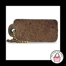 Load image into Gallery viewer, COACH VINTAGE One Sided Hang Tag Mahogany Brown Leather Bag Charm Keychain Fob