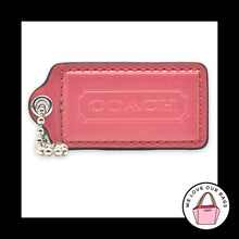 Load image into Gallery viewer, COACH HANG TAG 2.5" Pink Patent Leather Bag Charm Keychain Fob Nickel Large