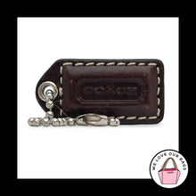 Load image into Gallery viewer, COACH Y2K VINTAGE Hang Tag 1.5" Mahogany Brown Leather Bag Charm Keychain Fob