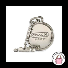Load image into Gallery viewer, Vintage Y2K COACH Est 1941 Hang Tag Medallion Disc Silver Nickel Metal Bag Charm