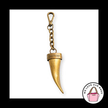 Load image into Gallery viewer, Vintage BOTKIER ELEPHANT TUSK Gold Brass Metal Bag Charm Hang Tag Keychain Fob