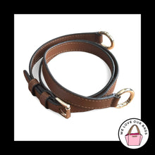 Load image into Gallery viewer, New MICHAEL KORS BAG Strap Brown Leather Gold Metal Replacement Purse Shoulder