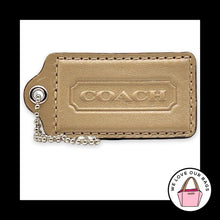 Load image into Gallery viewer, COACH HANG TAG 3" Brown Taupe Tan Sand Leather Bag Charm Keychain Fob X-Large