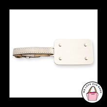 Load image into Gallery viewer, B. MAKOWSKY Bag Charm Silver Metal & Leather Buckle Strap Hang Tag Keychain Fob