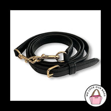 Load image into Gallery viewer, COACH BAG STRAP Black Leather Gold Metal Replacement Purse Crossbody Shoulder