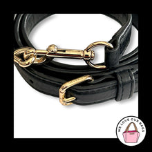 Load image into Gallery viewer, COACH BAG STRAP Black Leather Gold Metal Replacement Purse Crossbody Shoulder