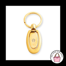 Load image into Gallery viewer, NEW Vintage ETIENNE AIGNER Keychain Gold Metal Tear Drop Ring Bag Charm Tag Fob