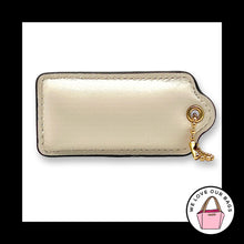 Load image into Gallery viewer, 3.5" COACH TABBY PILLOW Puffy Hang Tag Vanilla Leather Fob Bag Charm Keychain