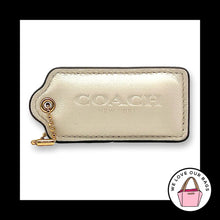 Load image into Gallery viewer, 3.5" COACH TABBY PILLOW Puffy Hang Tag Vanilla Leather Fob Bag Charm Keychain