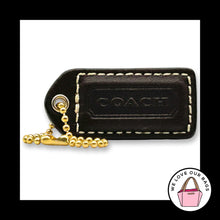 Load image into Gallery viewer, COACH Y2K VINTAGE HangTag 2" Mahogany Brown Bag Charm Keychain Fob Leather Brass