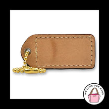 Load image into Gallery viewer, COACH Y2K VINTAGE HangTag 2" Mahogany Brown Bag Charm Keychain Fob Leather Brass